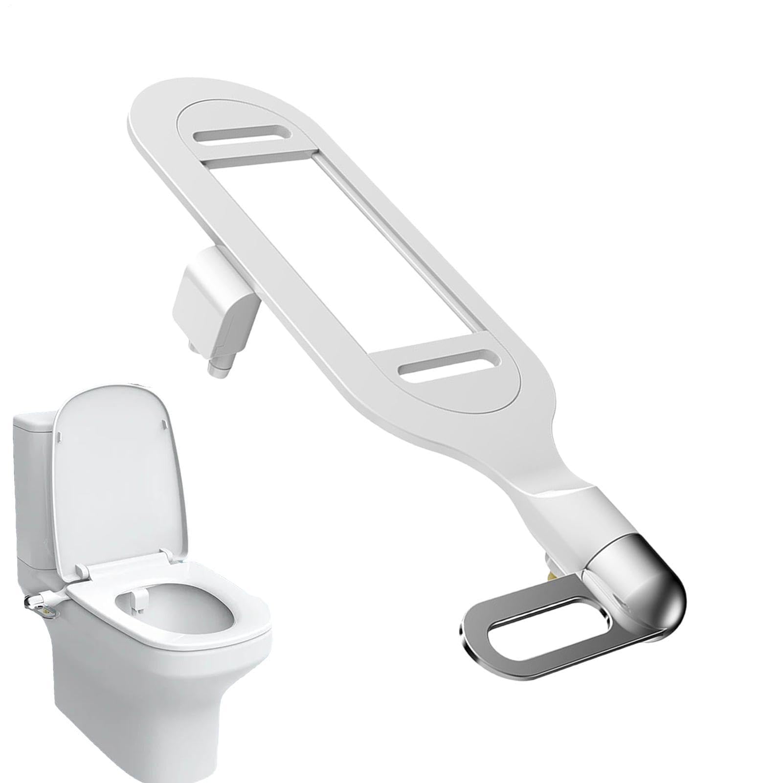 Accesorio de bidé no eléctrico para inodoro con doble boquilla, presión de agua ajustable, material ABS, ideal para baños domésticos y hoteles, solución de higiene ecológica