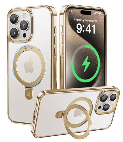 CASEKOO iPhone 15 Pro case with magnetic stand, MagSafe compatible