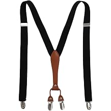 Alvivi Adjustable Y-back Suspenders Heavy Duty Braces With Clip For Jeans Trouser Suit Pants