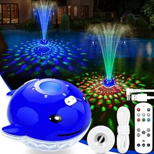 LanBlu Wal Springbrunnen Pool mit Lichtshow
