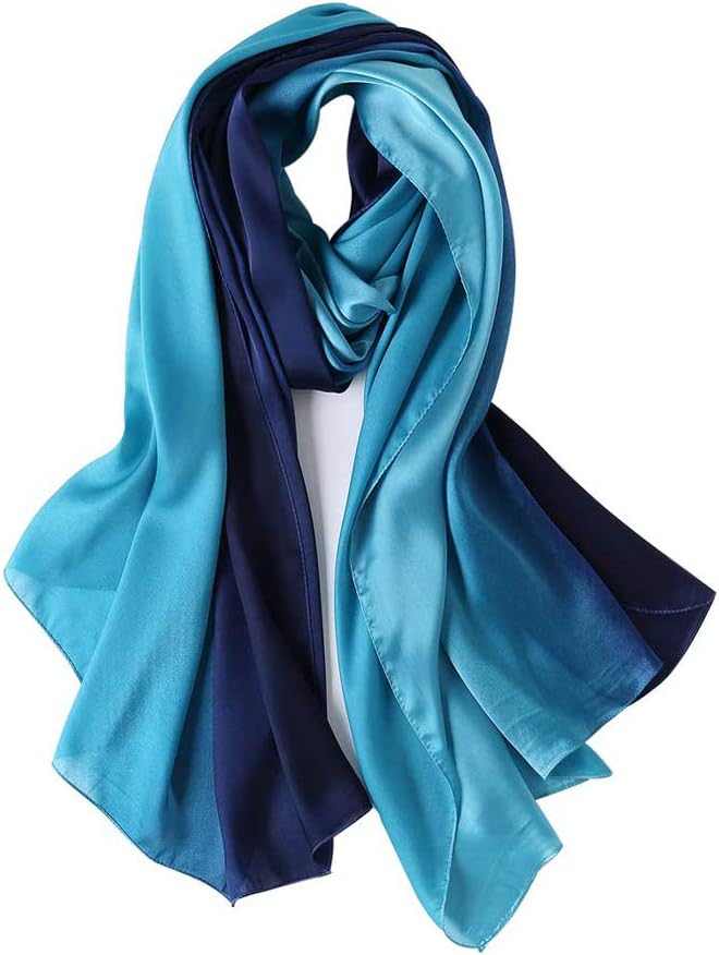 Bellonesc Silk Scarf 100% silk Long Lightweight Sunscreen Shawls for Women
