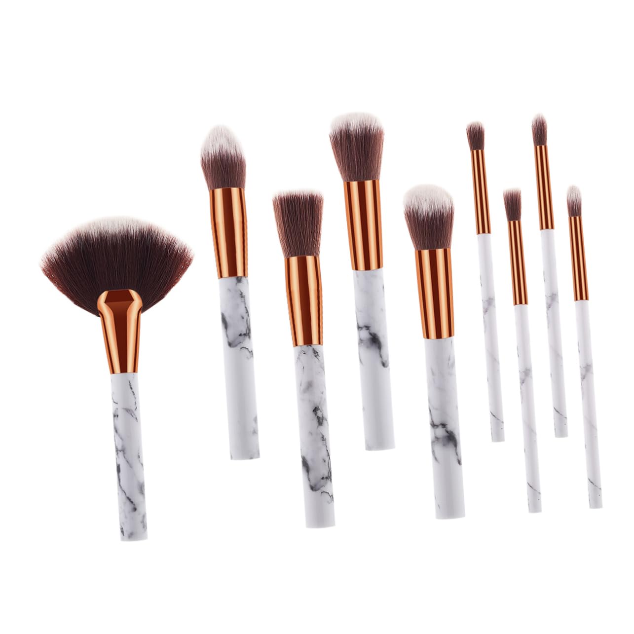 MAGICLULU Set Di 3 Pennelli Per Il Trucco Pennello Triangolare Per Fard Setole in Nylon Anti-perdita Facile Da Pulire Ottimo Per Luso Quotidiano E Per La Sperimentazione T-09-002 9 Pezzi*3