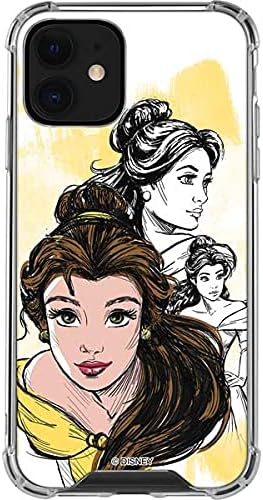 Skinit Clear Phone Case Compatible with iPhone 12 Mini - Officially Licensed Disney Princess Belle Sketch Design