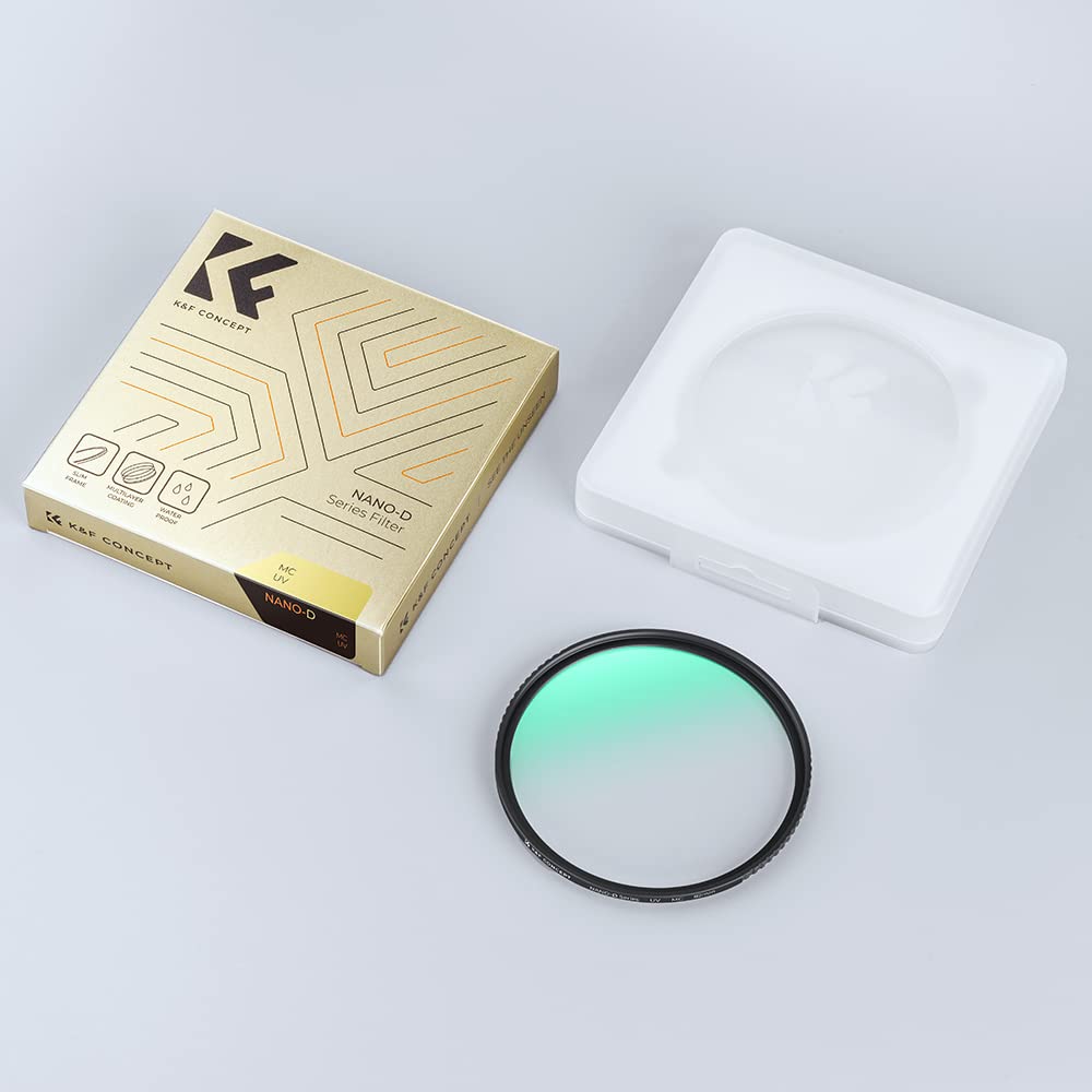 K&F CONCEPT Nano-Dazzle 37MM Filtro di Protezione UV, Filtro MCUV in Vetro Ottico con Rivestimento Nano a 24 Strati