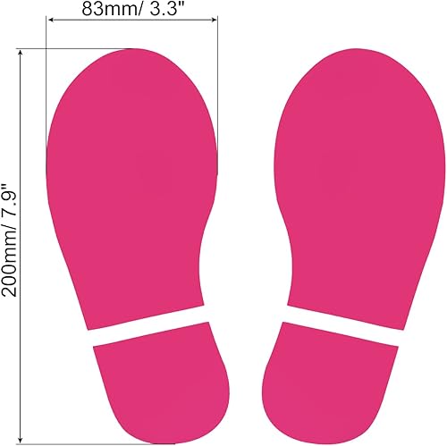 Miniatura 8 de PATIKIL Adhesivo de huellas de 6 x 2.5 pulgadas, 8 pares de zapatos de PVC para decoración de clase, guía de escaleras, color amarillo