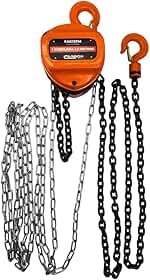 Talha Manual 1 Tonelada 1000KG 3M de Elevação com Corrente FAK13TM Carbon Fak