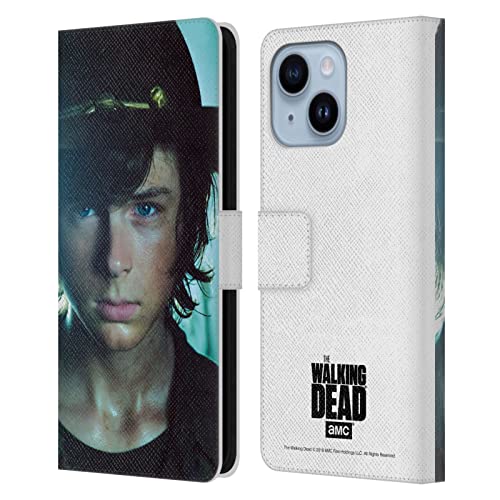 Étui portefeuille The Walking Dead Carl pour iPhone 14 Plus en cuir