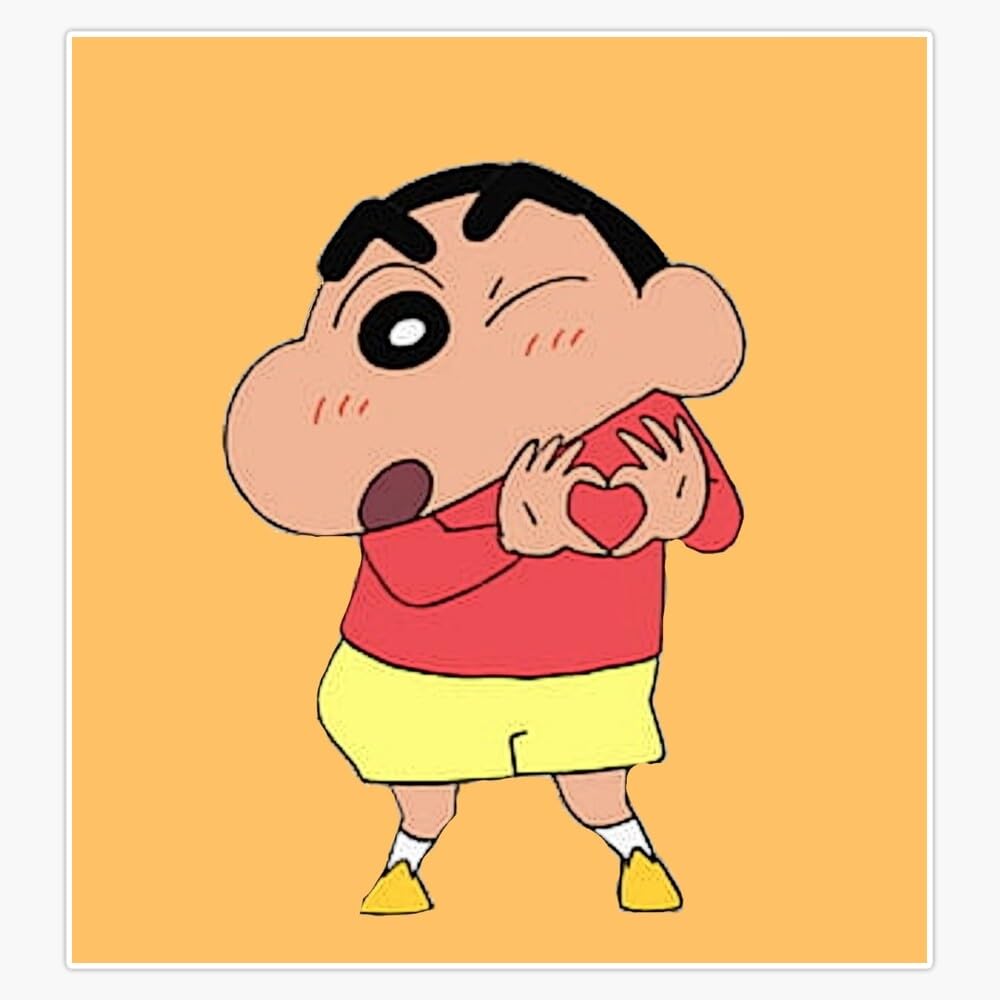 Leyland Designs Shinchan Happy Bumper Sticker Window Water Bottle Decal 5""