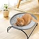 LIFLIX Katzen Hängematte, erhöhter Katzenbett mit abnehmbarem, Waschbarem Plüsch, Stehend Katzenhängematte für Innen-/Außenbereich (Grau)