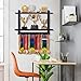 LAVIEVERT Wooden Medal Hanger & Trophy Shelf, Wall-Mounted Race Medal Display with 2 Tier Storage Shelf, Medal Holder Trophy Rack with 19 Hanging Bars - Black