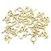 BEADNOVA Letter Charms for Jewelry Making Alphabet Charms Initial Findings Assorted for Bracelets (Gold, 100pcs)
