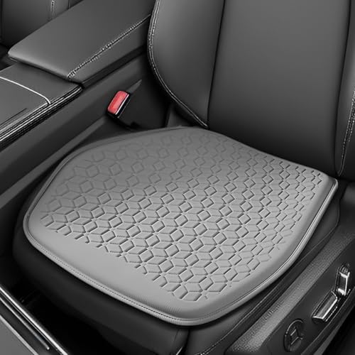 HABNVUON Gel Car Seat Cushion, Office Chair Cushion, Non-Slip & Comfortable Automotive Chair Protector Pad for Driving, Breathable Automotive Front Seats Pad Universal for Car SUV Truck (Gray)