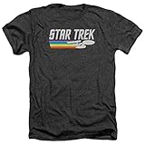Star Trek Hyperspace Spectrum T Shirt & Stickers (Large) Charcoal Heather