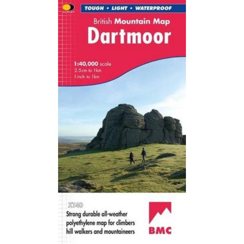 Dartmoor British Mountain Map -