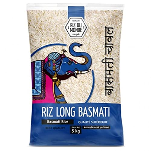 Arroz del Mundo Arroz Long Basmati Calidad Superior 5Kg (lote de