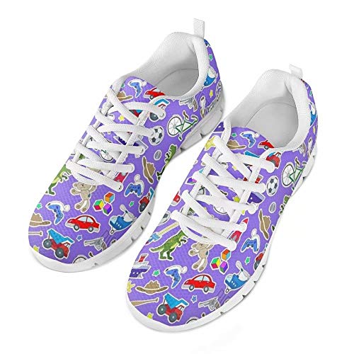 POLERO Chaussures de course respirantes pour homme et femme - Chaussures de sport à lacets - Baskets - Dessin animé - Taille 35-48 EU, Chaussures 1, 38 EU – vue 5