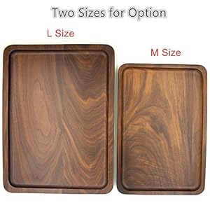 Bamber wood serving tray wooden decorative coffee tea platter black walnut 153 x 114 inches  urban country home decor