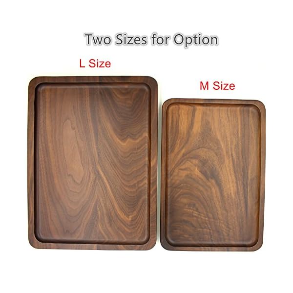 Bamber wood serving tray wooden decorative coffee tea platter black walnut 153 x 114 inches  urban country home decor