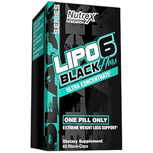 Nutrex Research Lipo-6 Black Hers Ultra Concentrate | Weight Loss Pills for Women | Fat Burner, Appetite Suppressant, Metabolism Booster for Weight Loss + Hair, Skin, & Nails Support | 60 Diet Pills