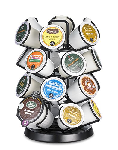 Java Concepts. Steel Carousel Holder Organizer for 24 Keurig K-Cup Pods. Black