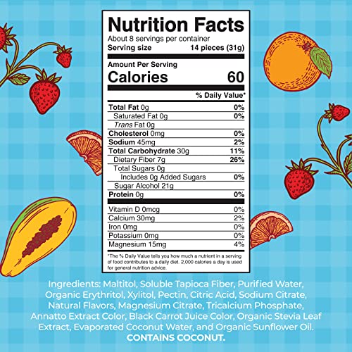 Maryruth's Sugar Free Gummy Bears Snacks | Delicious Gummies With Electrolytes & Fiber | Gummy Candy Made With Organic Ingredients | Variety Pack | Vegan | Gluten Free | Non-Gmo | Family Size | 240G #TOP5