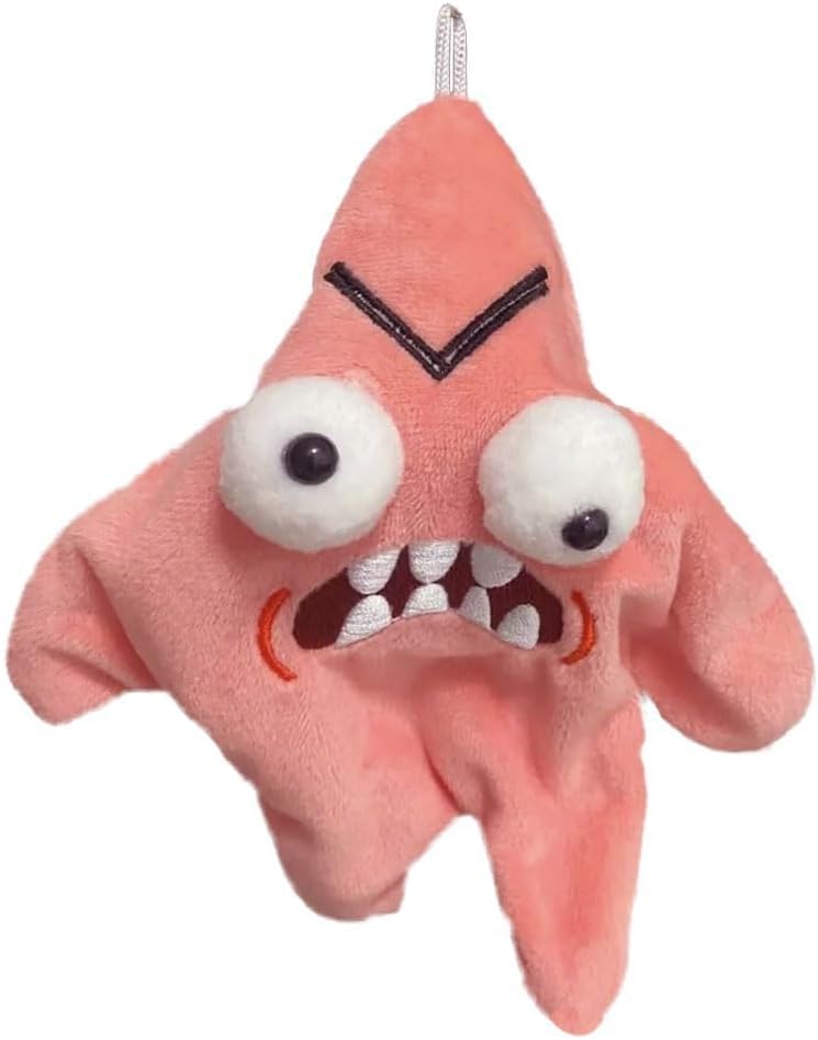 Angry Starfish Plush Toy Moving Star Doll USB Charging Angry Starfish Cute Shooting Star Funny Stress Hanging Toy Starfish
