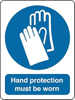 Hand Protection Must Be Worn Mandatory OSHA/ANSI Label Decal Sticker 8"