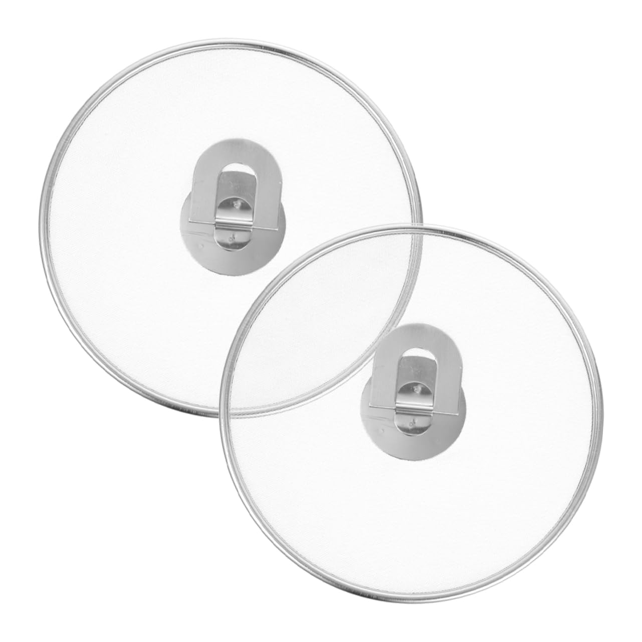 STOBAZA 2pcs Stainless Steel Grease Splatter Screen for Frying Pan Splash Cooking Guard with Foldable Knob Precision Mesh for Oil Splash Prevention Compatible with Skillets and Air Fryers