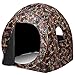 Tangkula 3 Person Pop up Ground Blind, Portable Hunting Blind with Mesh Windows, Carrying Bag & Ground Stakes, Camouflage Hunting Tent with Hub System, Camo Deer Blinds for Hunting