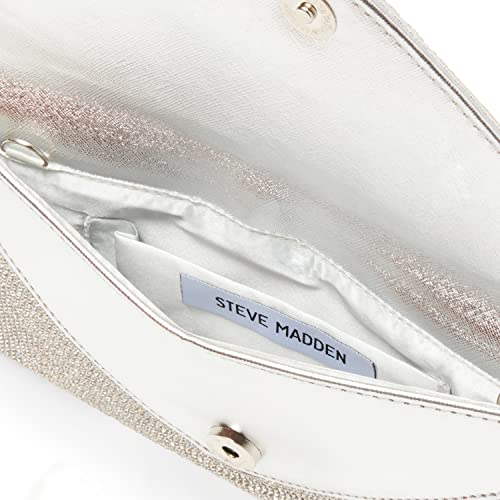 Steve Madden Swagger Rhinestone Clutch in Silver #TOP16
