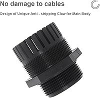 Vista 4 de RTNLIT Prensaestopas NPT de 1-12 pulgadas, conectores de cable de alivio de tensión de plástico de nailon ajustable impermeable con juntas