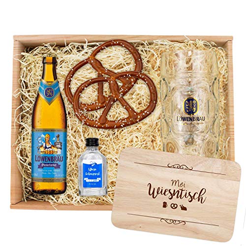 Bavariashop Oktoberfest-Box Löwenbräu 2, Zünftige Geschenkidee für jeden Anlass aus Bayern