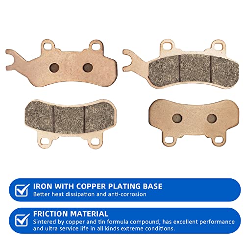 Front & Rear Brake Pads Sintered For Can Am Maverick X3 Sport/Trail 800/1000 2017-2021 Defender 6X6/Max/Pro #TOP2