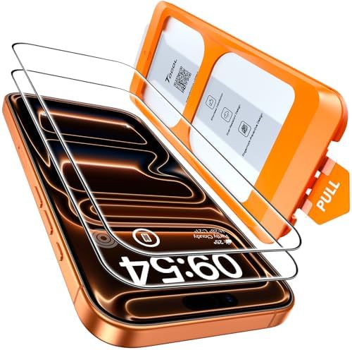 TOCOL für iPhone 17 Pro für Panzerglas 6,3 Zoll, Einfache Montage | Blasenfrei Folie, 9H Stoßfest Kratzfest Displayschutz Glas, Anti-Fingerabdruck HD Klar Schutzfolie, Hüllenkompat