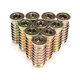 Water & Wood 10pcs M6 E-Nut Wood Insert Interface Screws Hexagonal Socket Nut Fixing for Furniture 6x25mm