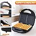 6 in 1 Waffle Iron Set, Panini Press Grill and Electric Sandwich Maker with Removable Non-Stick Plate, Ideal for Cooking Grilled Cheese, Tuna Melts, Burgers
