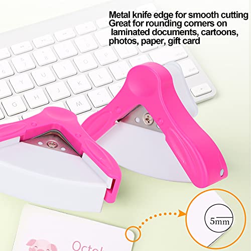 Cortador de papel redondo, mini perfurador de canto portátil de borda arredondada R5 para papel arte