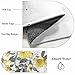 Xibuciein Spring Summer Flowers Felt Area Rug with Dotted Non-Slip Backing, Vintage Watercolor Yellow Floral Grey Leaf Plant Natural Floor Mat for Living Room Bedroom Office, 60x90cm, Rectangle