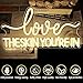 Love The Skin You're in Neon Sign for Wall Decor Spa Neon Light Dimmable Beauty Salon Neon Led Sign Skincare Sign Waxing Light Up Sign for Esthetician Skincare Salon Business Decorations