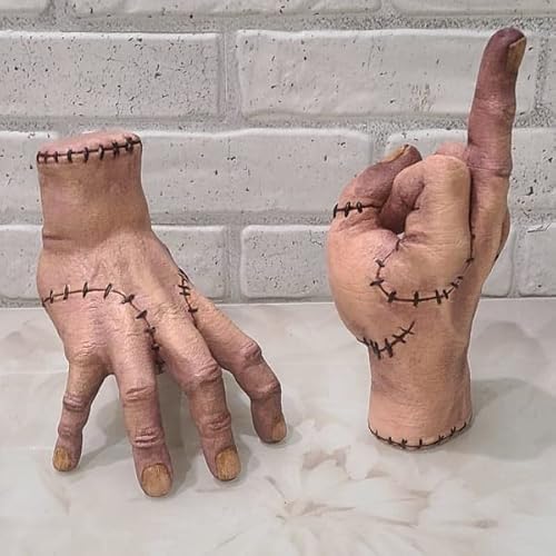 Cafele Wednesday Thing Hand Addams Family Decorations,Action Figure Hand Gothic Addams Family Figurine Latex Hand Model Funny Cosplay Photo Props,Scary Props Decorations #TOP7