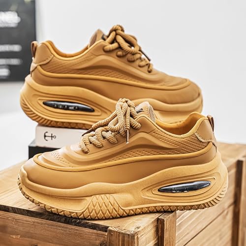 Exusiai Men's Walking Chunky Shoes Fashion Breathable Non Slip Chunky Sneakers Outdoor Workout School Tennis Travel 7