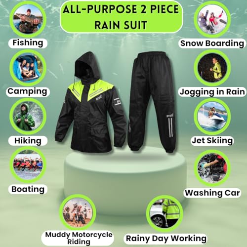 image for BYKR Waterproof Outdoors Motorcycle Rain Suits for Men & Women Cycling