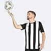 FORZA Men’s Striped Jersey Shirt [XS-XXL] – Premium Short Sleeve Football T-Shirts | 5 Stripe Colour Options (Black and White, S) #1