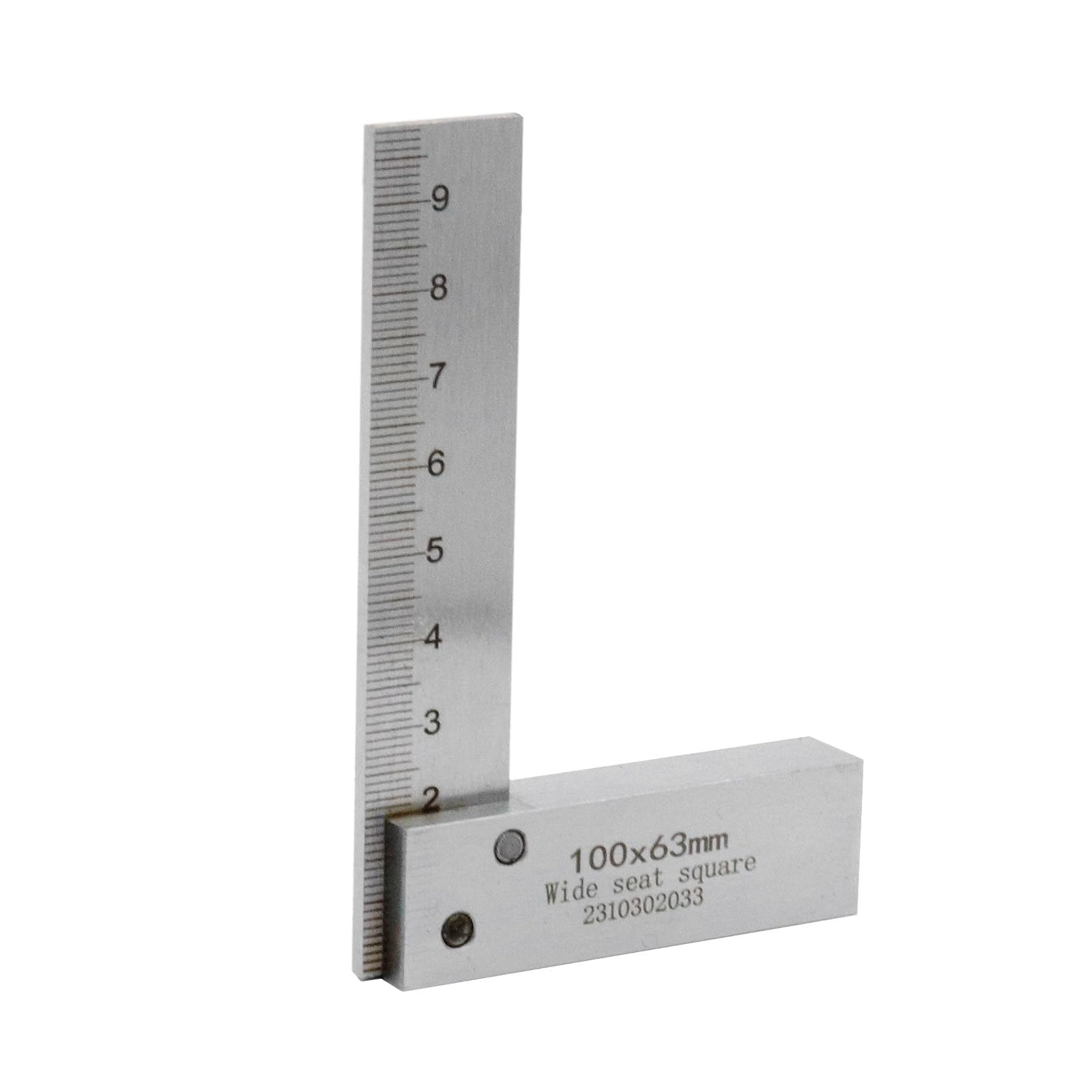 Mewutal 4" Machinist Square Tool 90-Degree Right Carpenter Measuring Tool Right Angle Engineer Ruler L-type Hardened Square Ruler with Wide Base for Measurement Test (100mm/4")