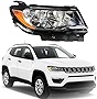 munirater Halogen Factory Style Headlight Assembly Right Side Replacement for 2017-2021 Compass Passenger Side Headlamp