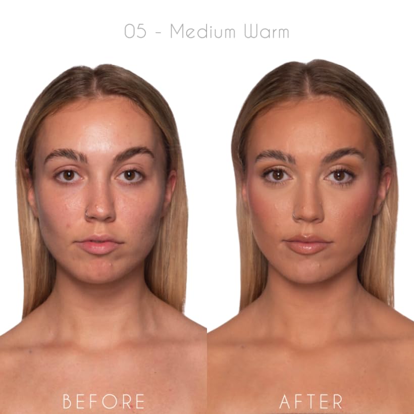 BPerfect x Mrs Glam Glorious Skin Powder Foundation 05 Medium Warm Warm Peach Undertone 7g - Image 2