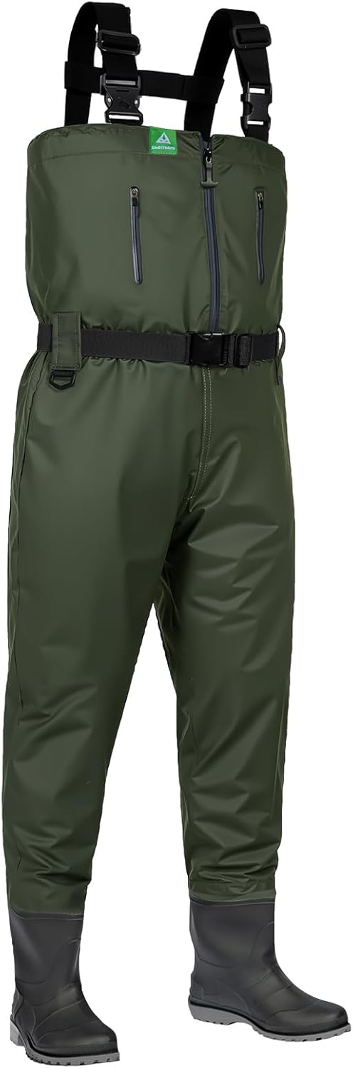 Ghosthorn Chest Waders for Men Women with Insulated Boots Nylon/PVC Waterproof Fishing Waders Bootfoot Duck Hunting Waders
