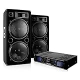 Zugstarkes 25cm-PA-Boxen-System mit MP3-fähigen USB- und SD-Eingängen und AUX-Eingang.