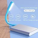USB White LED Desk Lamp – Portable, Flexible Light with Eye Protection for Reading, Laptop, Power Bank, Mini Bendable Energy-Saving Study Lamp, Compact Keyboard Light (Pack of 10) gallery image
