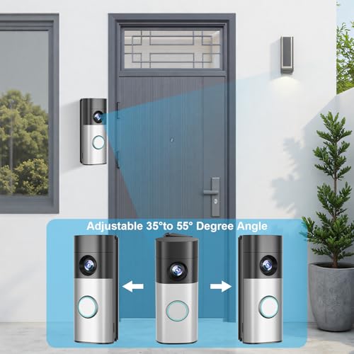 R/ing Doorbell Angle Mount Adjustable 35 to 55 Degree for Ring Battery Doorbell/Plus/Pro(Newest Model-2026 Release) & Wired Doorbell/Pro/Plus, Wedge Kit Universal Left/Right Door Holder for Home by Pyfhy - Used condition - Image 5